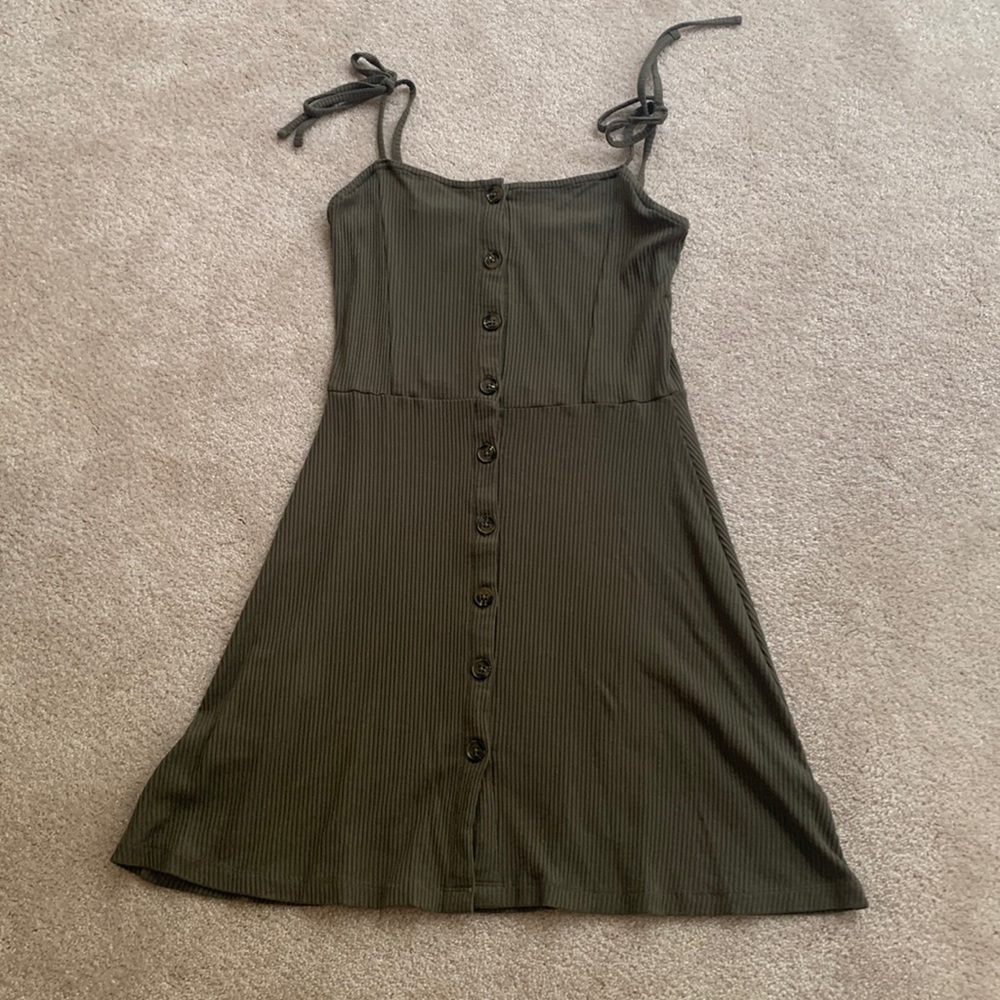 Topshop olive dress